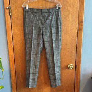 Banana Republic Black and White Plaid Pants Sz 2